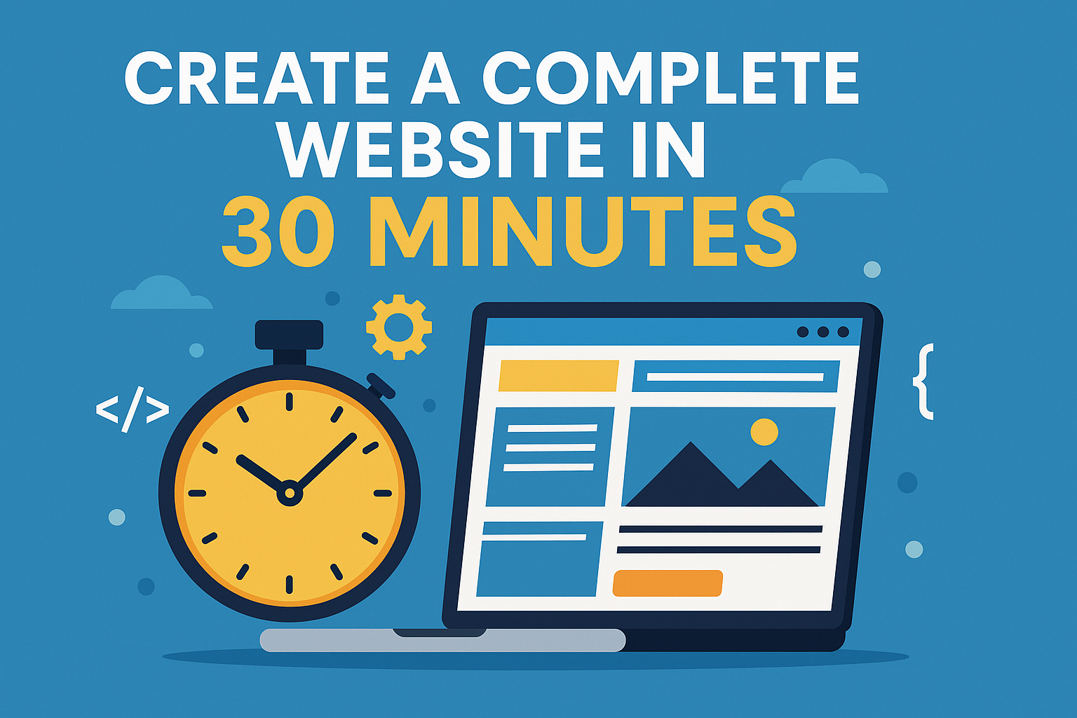 create a website in 30 minutes